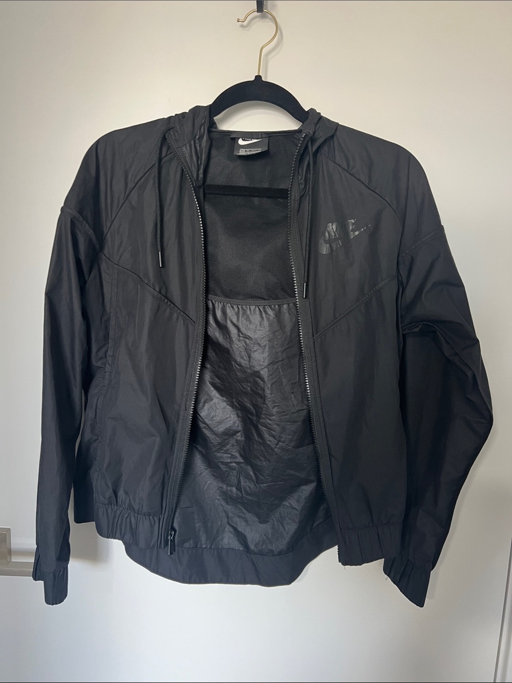 Nike Black Hooded Windbreaker Jacket